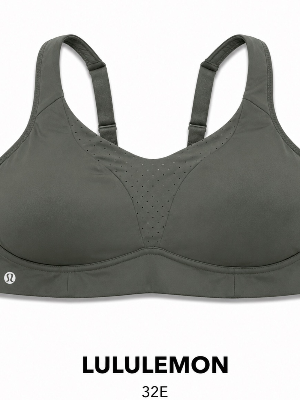 lululemon athletica Olive Green High-Support Perforated Sports Bra